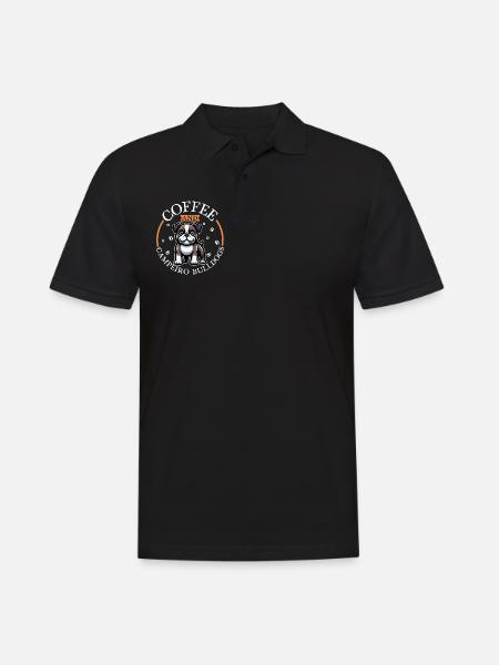 Coffee and Campeiro Bulldog - Men's Polo Shirt - black