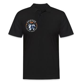 Café et chien esquimau canadien - Polo Homme - noir - Devant - Kai (181cm)