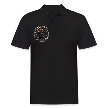 Café et berger croate - Polo Homme - noir - Devant - Kai (181cm)