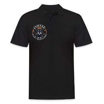 Café et schnauzer géant - Polo Homme - noir - Devant - Kai (181cm)