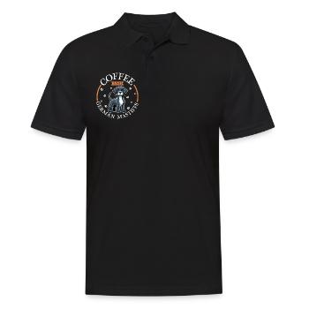 Coffee and Great Dane - Men's Polo Shirt - black - Front - Kai (181cm)