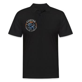 Coffee and Griffon Nivernais - Men's Polo Shirt - black - Front - Kai (181cm)