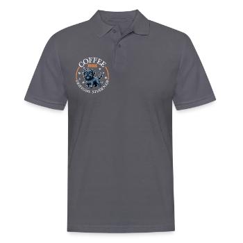 Kaffee und Griffon Nivernais - Männer Poloshirt - Anthrazit - Vorne - Nico (186cm)
