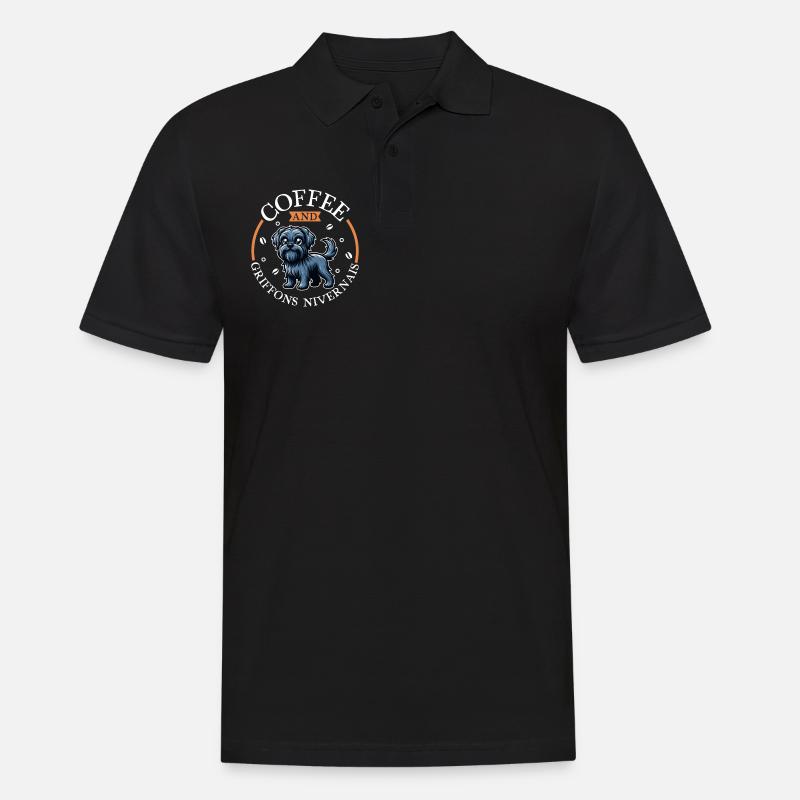Café et Griffon Nivernais - Polo Homme - noir