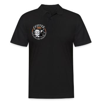 Coffee and Bobtail - Men's Polo Shirt - black - Front - Kai (181cm)