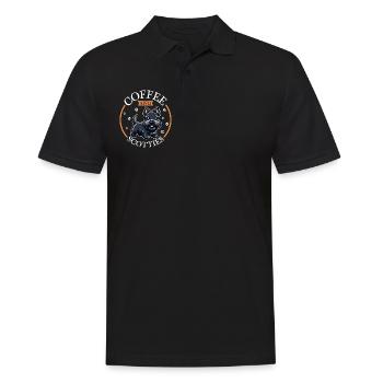 Kaffee und Scottish Terrier - Männer Poloshirt - Schwarz - Vorne - Kai (181cm)