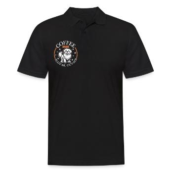 Coffee and Slovensky cuvac - Men's Polo Shirt - black - Front - Kai (181cm)