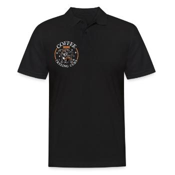 Kaffee und Treeing Cur - Männer Poloshirt - Schwarz - Vorne - Kai (181cm)
