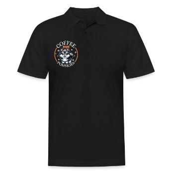 Coffee and Pomsky - Men's Polo Shirt - black - Front - Kai (181cm)