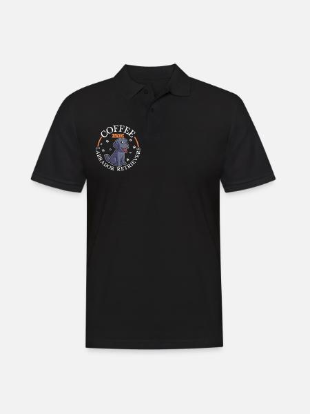 Coffee and Labrador Retriever - Men's Polo Shirt - black