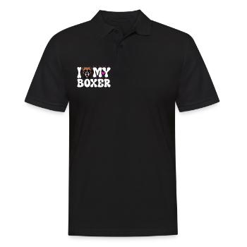 J'adore mon boxeur - Polo Homme - noir - Devant - Kai (181cm)