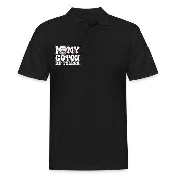 J'adore mon Coton de Tuléar - Polo Homme - noir - Devant - Kai (181cm)