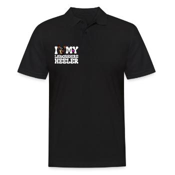 Ich liebe meinen Lancashire Heeler - Männer Poloshirt - Schwarz - Vorne - Kai (181cm)