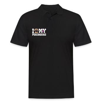 J’adore mes Pékinois - Polo Homme - noir - Devant - Kai (181cm)