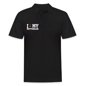 J'adore mon Rottweiler - Polo Homme - noir - Devant - Kai (181cm)