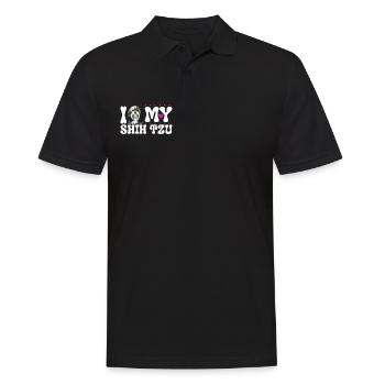 J'adore mon Shih Tzu - Polo Homme - noir - Devant - Kai (181cm)