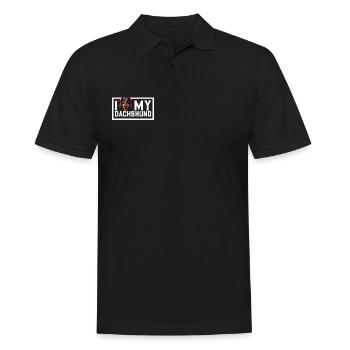 J’adore mon teckel - Polo Homme - noir - Devant - Kai (181cm)