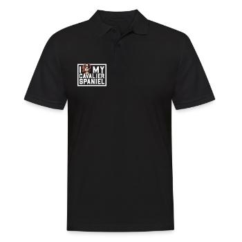 I love my Cavalier King Charles Spaniel - Men's Polo Shirt - black - Front - Kai (181cm)