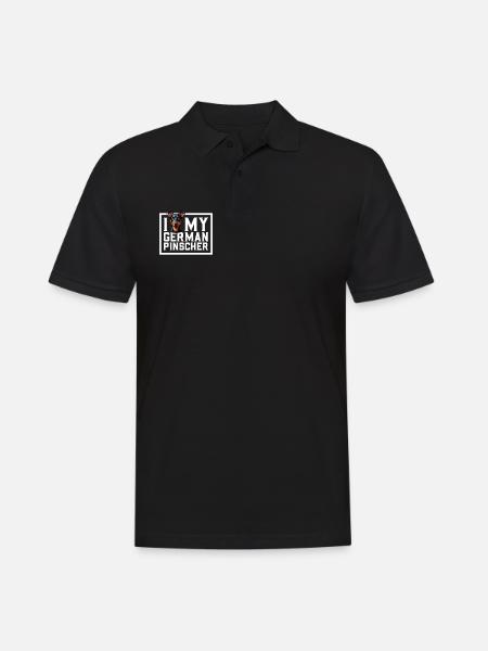 I love my German Pinscher - Men's Polo Shirt - black