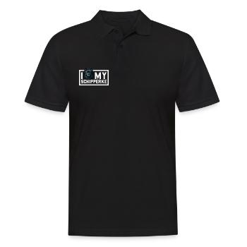 Ich liebe meinen Schipperke - Männer Poloshirt - Schwarz - Vorne - Kai (181cm)