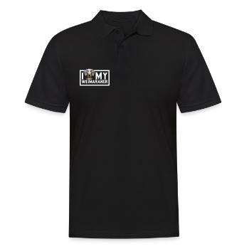 J’adore mon braque de Weimar - Polo Homme - noir - Devant - Kai (181cm)