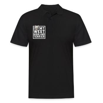 Ich liebe meinen West Highland Terrier - Männer Poloshirt - Schwarz - Vorne - Kai (181cm)