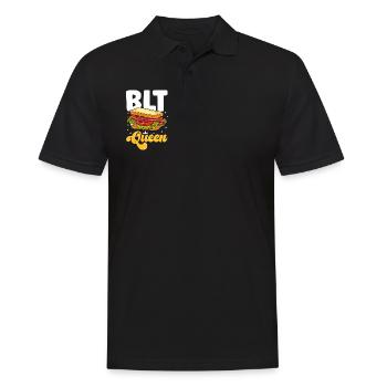 BLT Queen - Männer Poloshirt - Schwarz - Vorne - Kai (181cm)