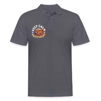 Bleib ruhig und ess dein Reuben - Männer Poloshirt - Anthrazit - Vorne - Nico (186cm)