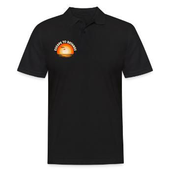Ich fliehe nach Batanes - Männer Poloshirt - Schwarz - Vorne - Kai (181cm)