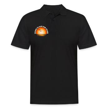 Ich fliehe nach Pom Pom Island - Männer Poloshirt - Schwarz - Vorne - Kai (181cm)