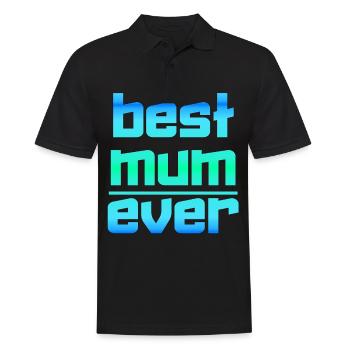 Fête des mères fête des mères fête des mères maman maman - Polo Homme - noir - Devant - Kai (181cm)