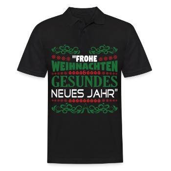 Weihnachten Weihnachten Weihnachten Weihnachten - Männer Poloshirt - Schwarz - Vorne - Kai (181cm)