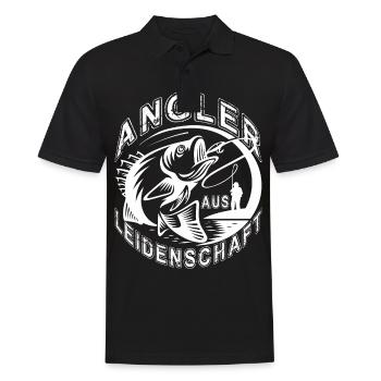 Angeln Anglerspruch lustiger Angler Spruch Fischer - Männer Poloshirt - Schwarz - Vorne - Kai (181cm)