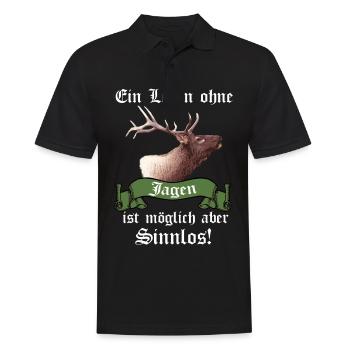Vie Sans chasse Possible Mais Inutile I Chasseur - Polo Homme - noir - Devant - Kai (181cm)