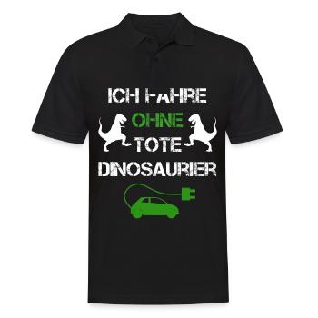 Je conduis sans dinosaures morts I voiture électrique - Polo Homme - noir - Devant - Kai (181cm)