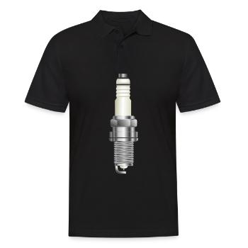 Spark plug auto freak tuning - Men's Polo Shirt - black - Front - Kai (181cm)