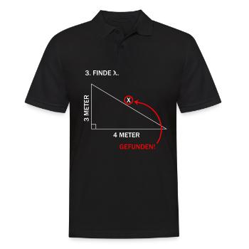 Finde X I Mathe Humor Spaß Geometrie Nerd - Männer Poloshirt - Schwarz - Vorne - Kai (181cm)