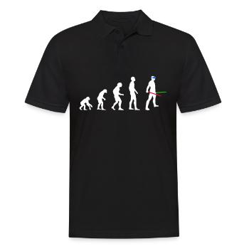 VR Evolution Virtual Reality I Gamer Geschenkidee - Männer Poloshirt - Schwarz - Vorne - Kai (181cm)