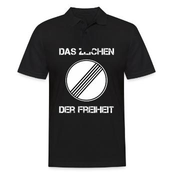 Ende aller Streckenverbote - Zeichen Der Freiheit - Männer Poloshirt - Schwarz - Vorne - Kai (181cm)