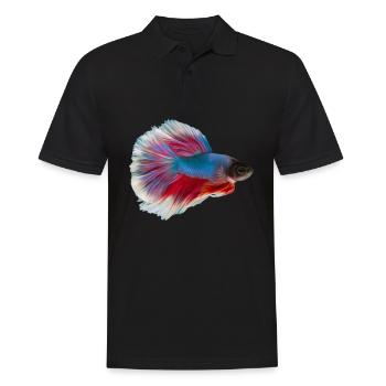 Siamese fighting fish Kafi aquarium fish - Men's Polo Shirt - black - Front - Kai (181cm)