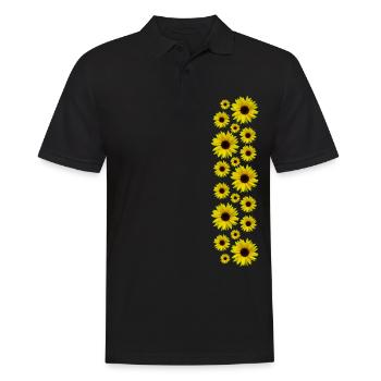 Sunflowers, sunflowers, flowers, flowers, floral - Men's Polo Shirt - black - Front - Kai (181cm)