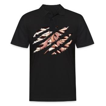 Skeleton Blow - Men's Polo Shirt - black - Front - Kai (181cm)