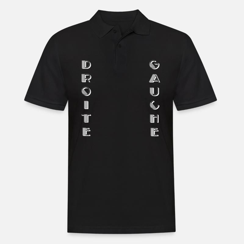 Rechts und links - Männer Poloshirt - Schwarz
