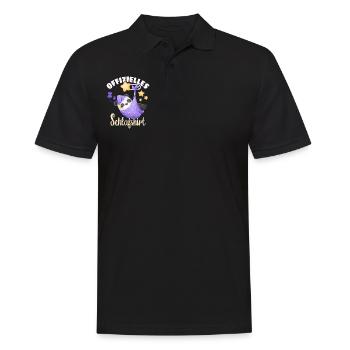 Offizielles Schlafshirt, schlafender Panda - Männer Poloshirt - Schwarz - Vorne - Kai (181cm)