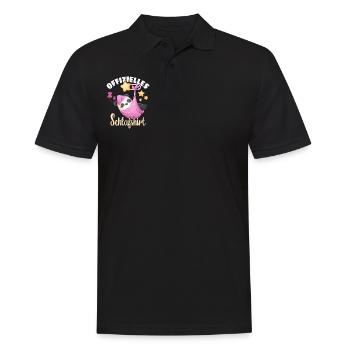 Offizielles Schlafshirt, schlafender Panda - Männer Poloshirt - Schwarz - Vorne - Kai (181cm)