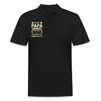 Frischgebackener Papa, Level Papa, Game Controller - Männer Poloshirt - Schwarz - Vorne - Kai (181cm)
