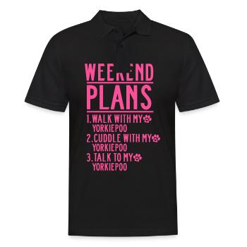 Yorkiepoo Yorkie poo Hund für Sie Mom Frauchen - Männer Poloshirt - Schwarz - Vorne - Kai (181cm)