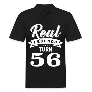 Real Legends fête ses 56 ans, 56 ans - Polo Homme - noir - Devant - Kai (181cm)