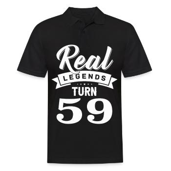 Echte Legenden werden 59, 59 Geburtstag - Männer Poloshirt - Schwarz - Vorne - Kai (181cm)