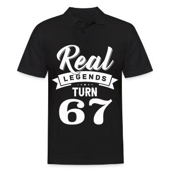 Real Legends fête ses 67 ans, 67 ans - Polo Homme - noir - Devant - Kai (181cm)
